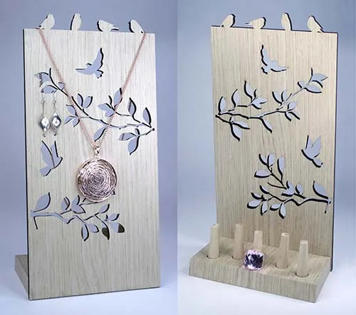 Woodcraft Jewellery Stand - Birds