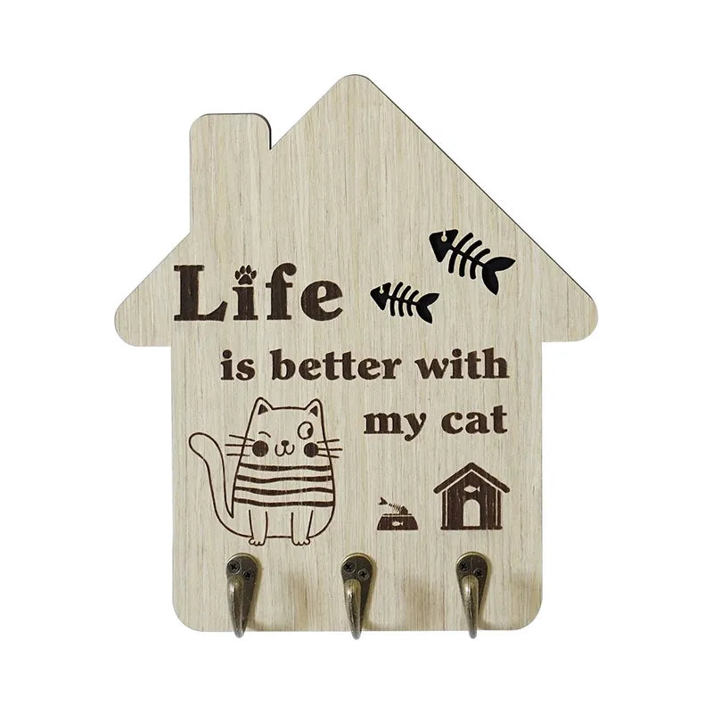Life Is Better With My Cat Key Hanger