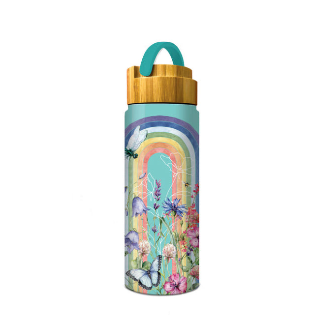 Double Walled Stainless Steel ‘Hydro Flask’ - Rainbow Wildflowers