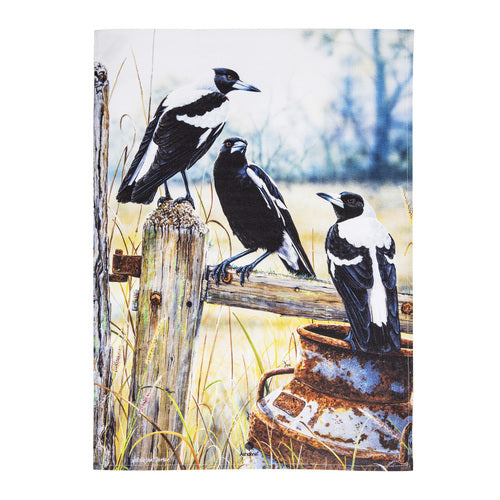 A Country Life - Country Lifestyle Kitchen Towel (Magpies)