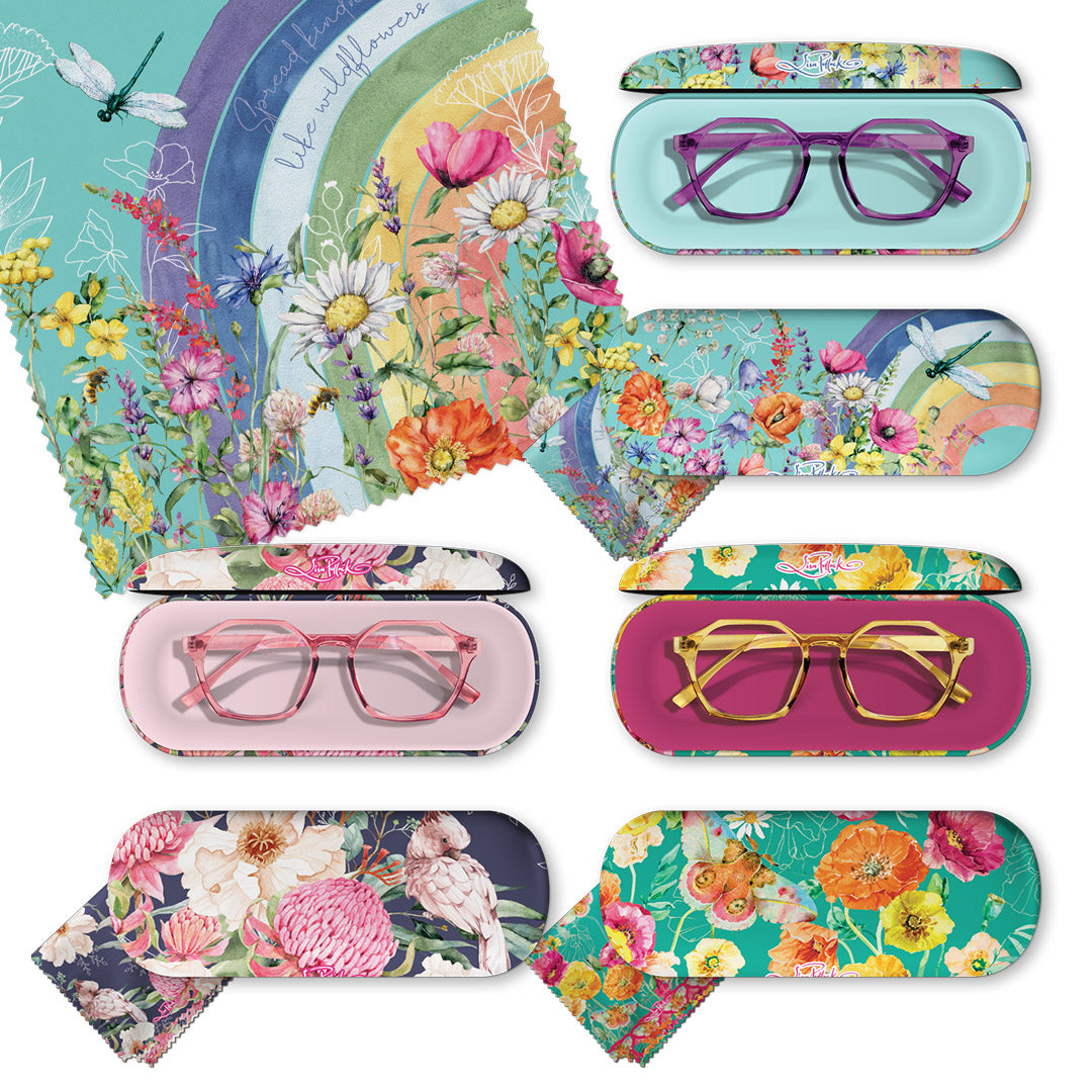 Glasses Case - Rainbow Wildflower