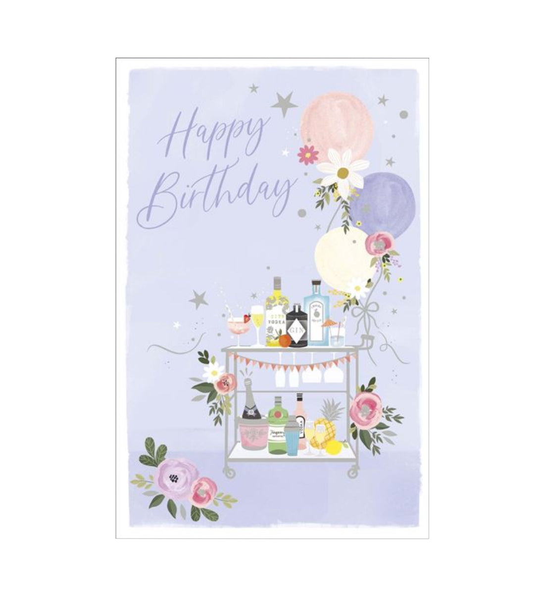 Card - Happy Birthday (Bar Cart)