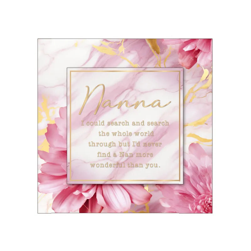 Blooming Elegance Epoxy Plaque - Nanna
