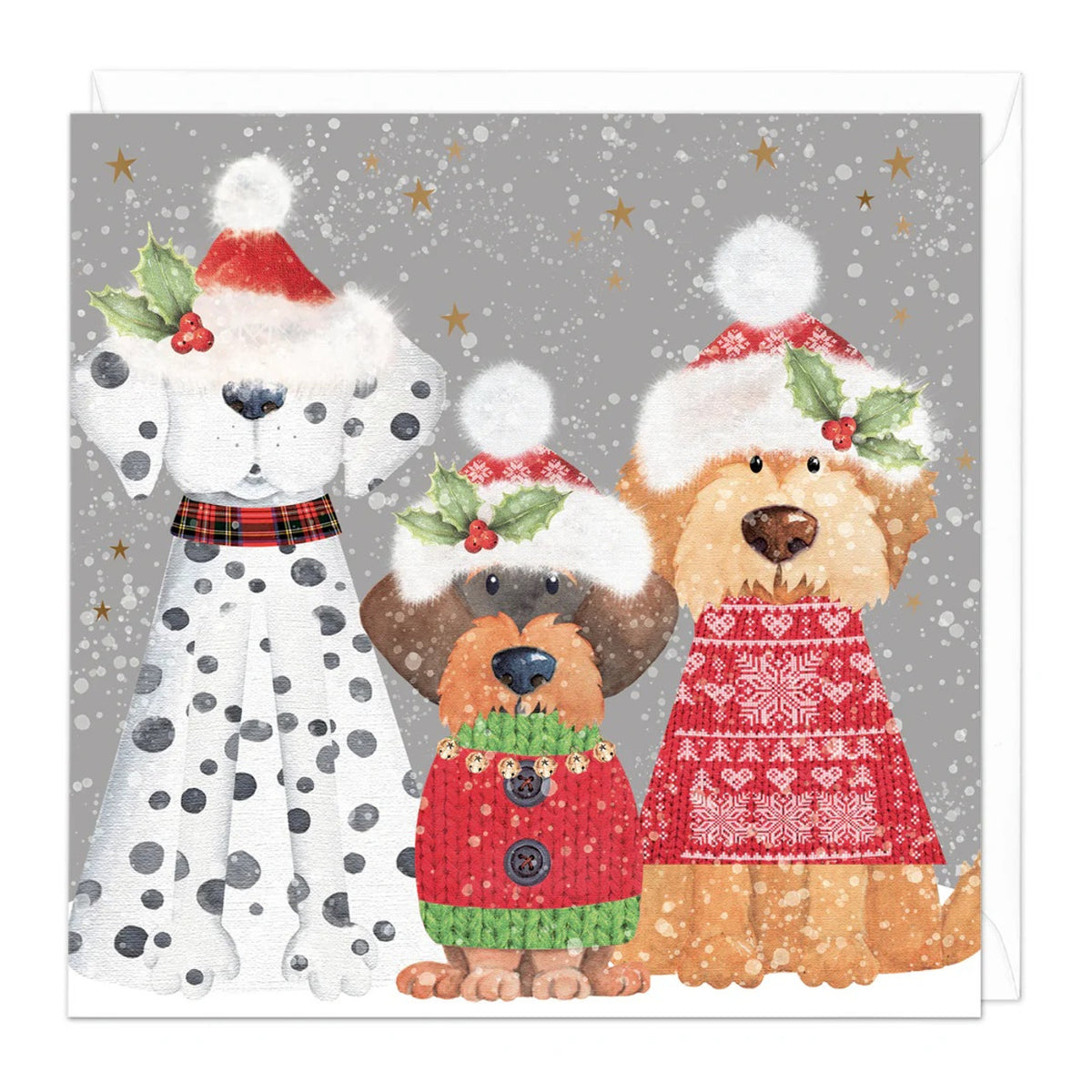 Whistlefish Christmas Card - Three Wise Dogs