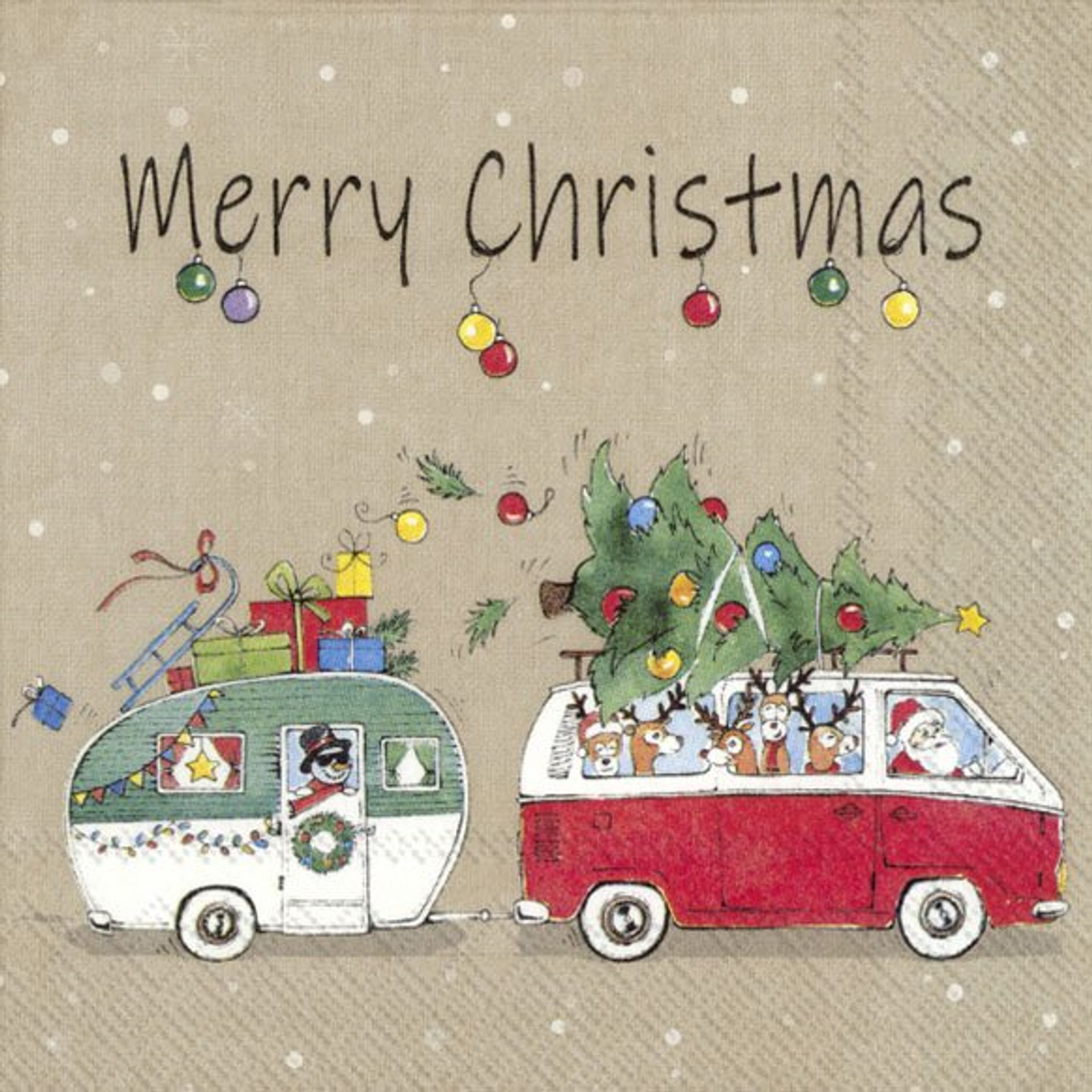 Christmas Premium Napkins - Christmas Camping