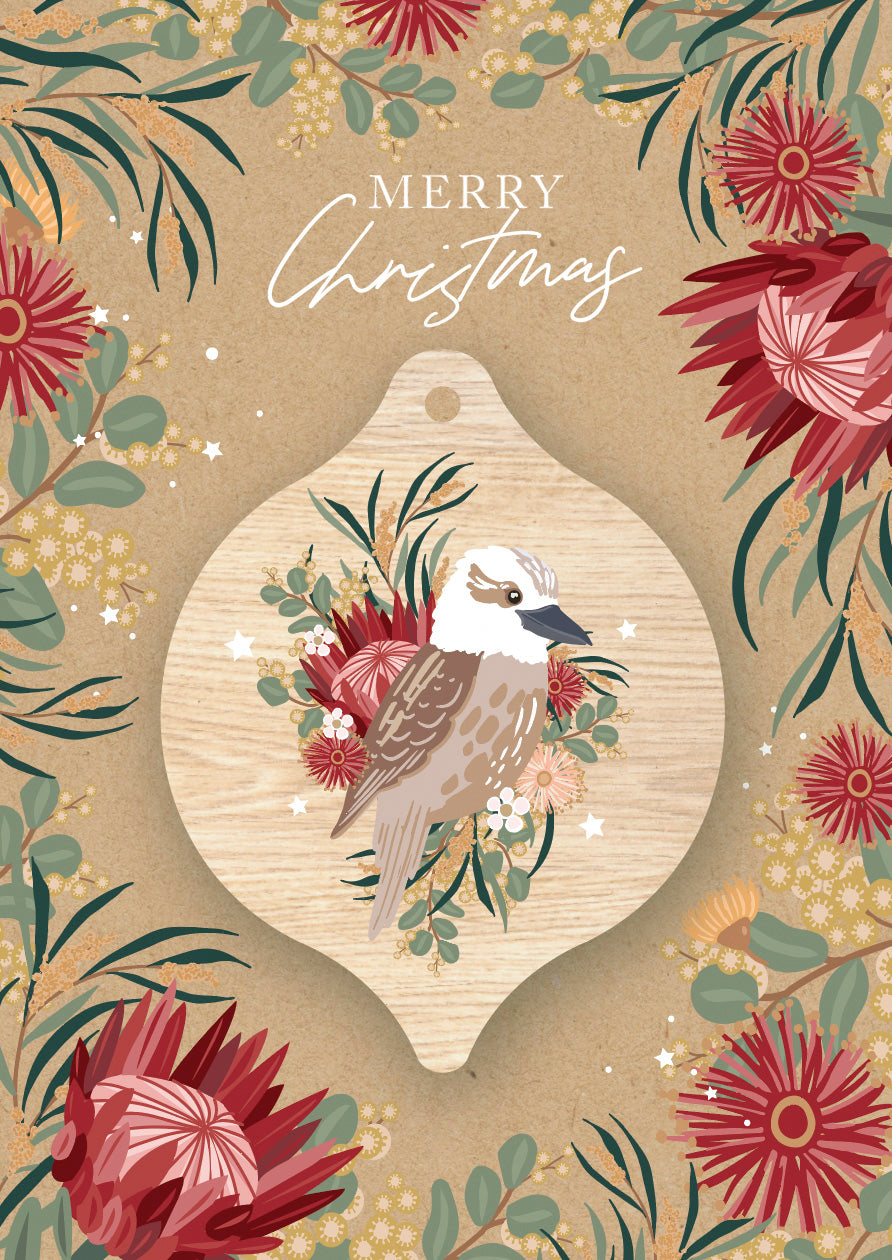 Christmas Decoration Card - Kookaburra