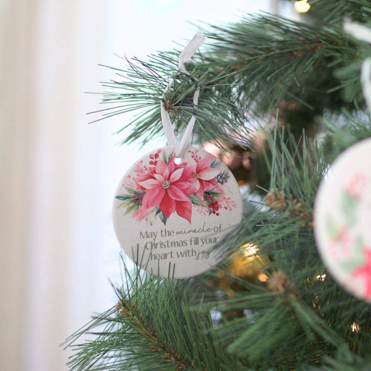 ‘May the Miracle of Christmas’ Hanging Christmas Keepsake
