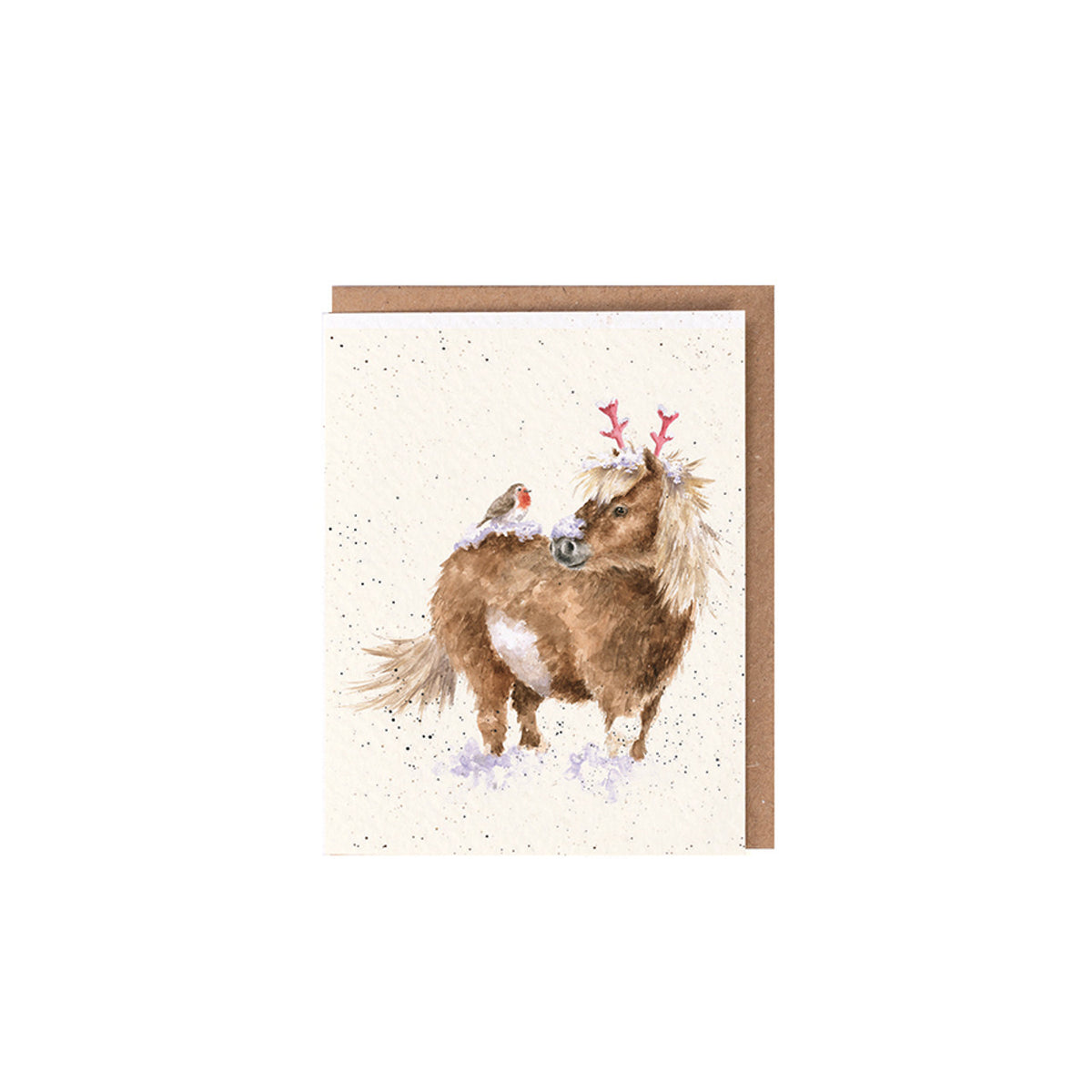 Wrendale Designs Christmas Mini Gift Card - ‘ One Horse Open Sleigh’