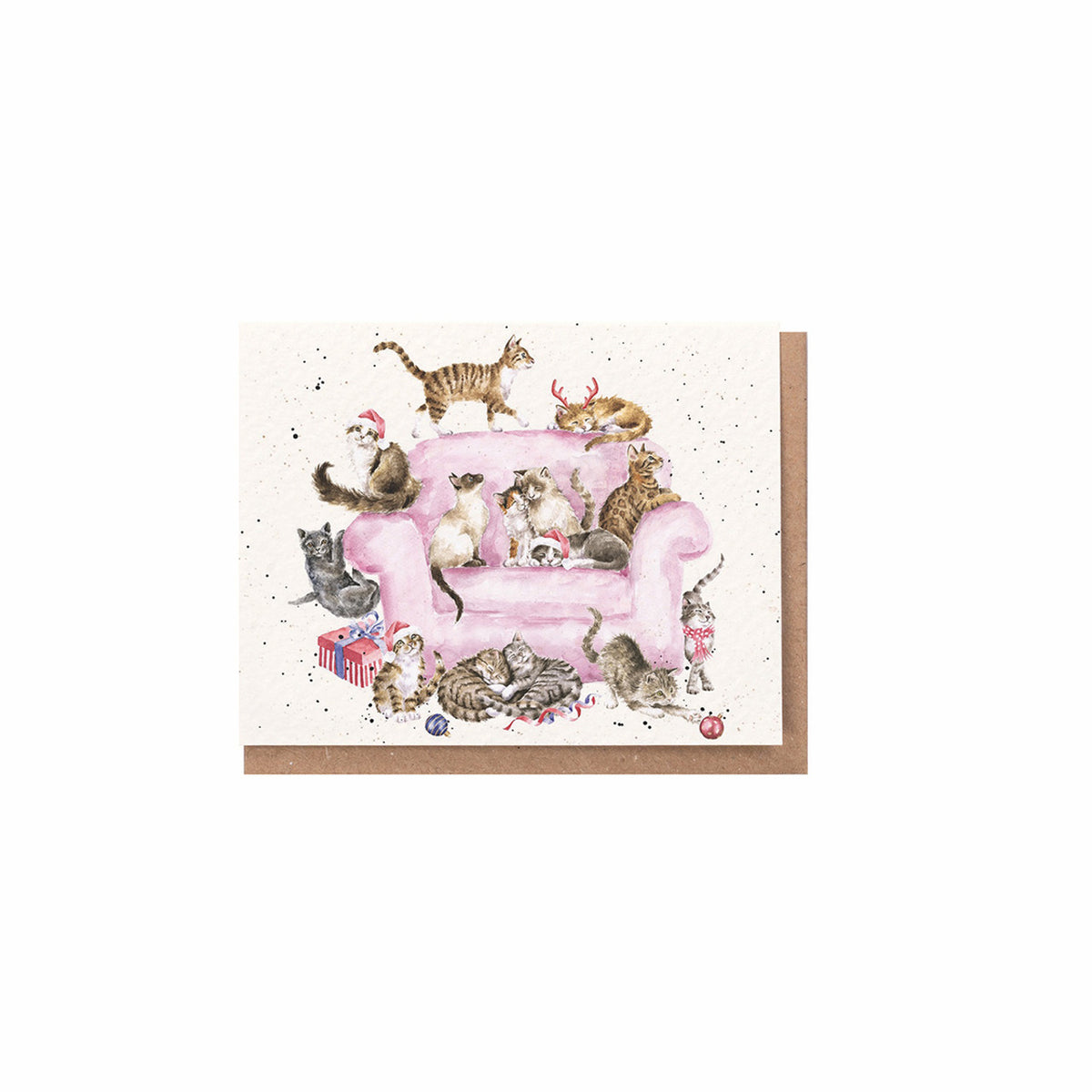 Wrendale Designs Christmas Mini Gift Card - ‘Meowy Christmas’ (Cats)