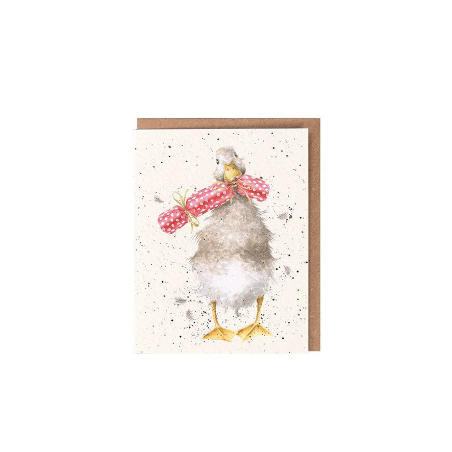 Wrendale Designs Christmas Mini Gift Card - ‘Christmas Cracker’ (Duck)