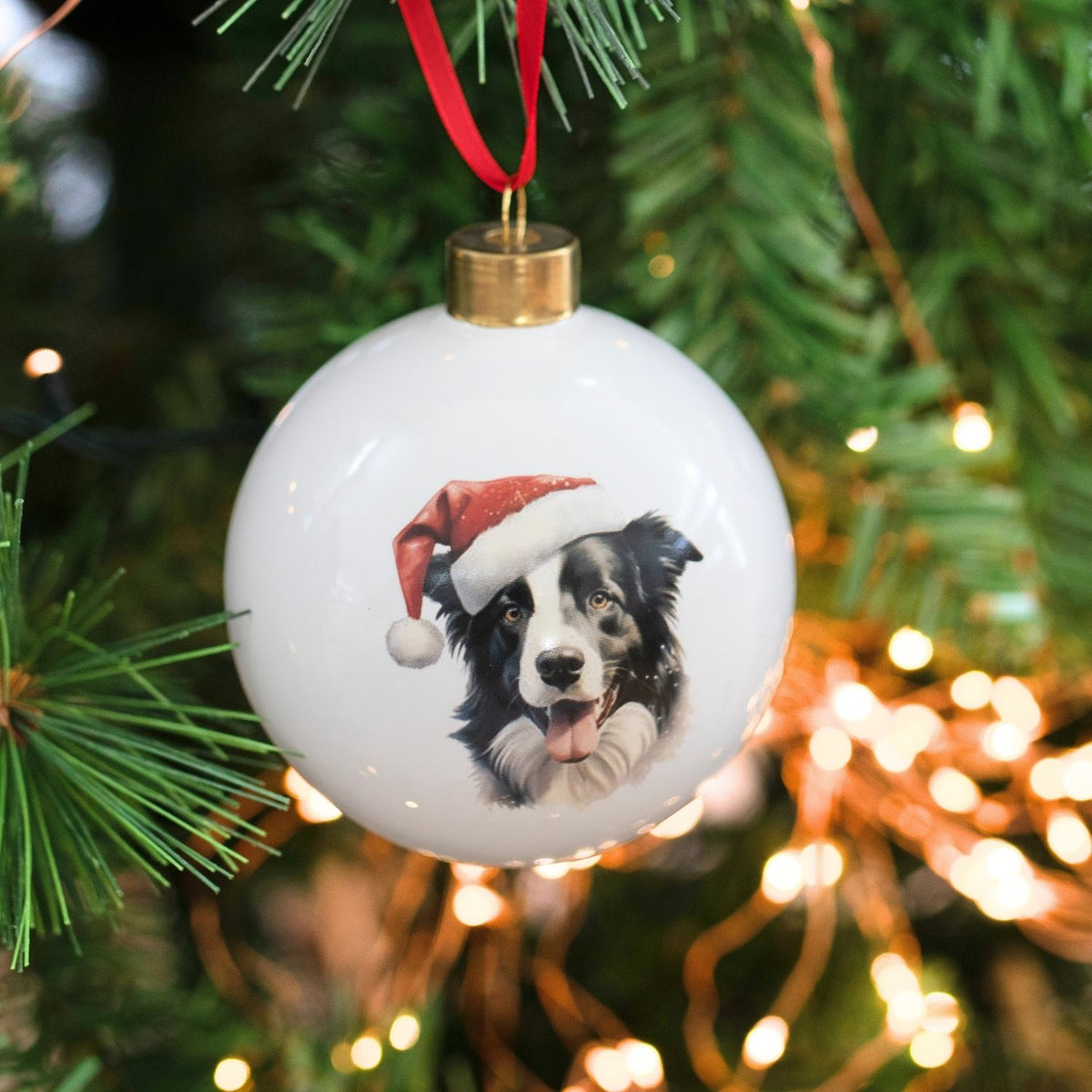 Christmas Border Collie Bauble