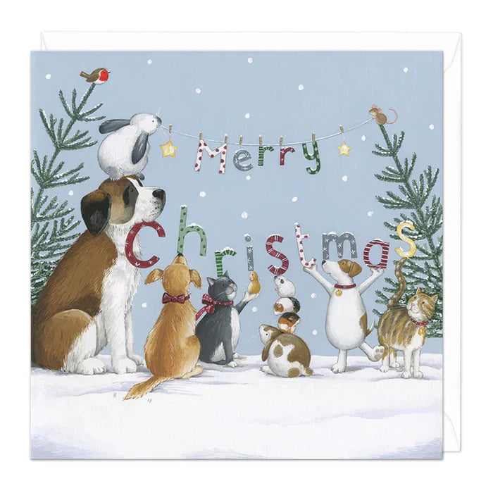 Whistlefish Christmas Card - Festive Friends Teamwork