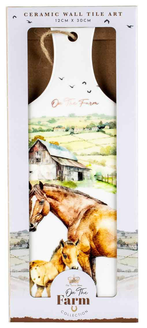 On The Farm Ceramic Paddle Wall Art - Horse