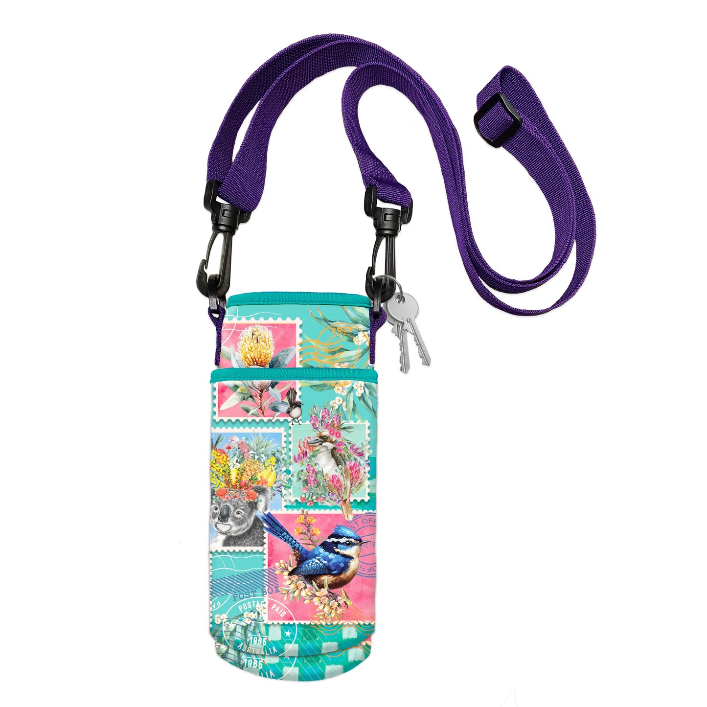 Water Bottle & Phone Carry All - Pretty Postage