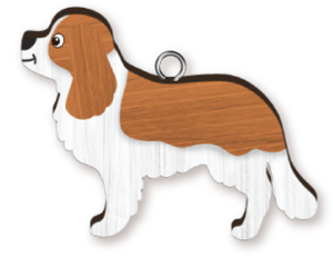 Handmade Wooden Dog Keyring - Cocker Spaniel