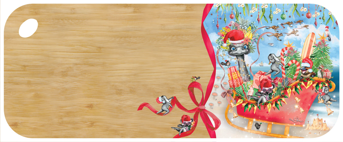Medium Bamboo Serving Board - Festive Frivolities