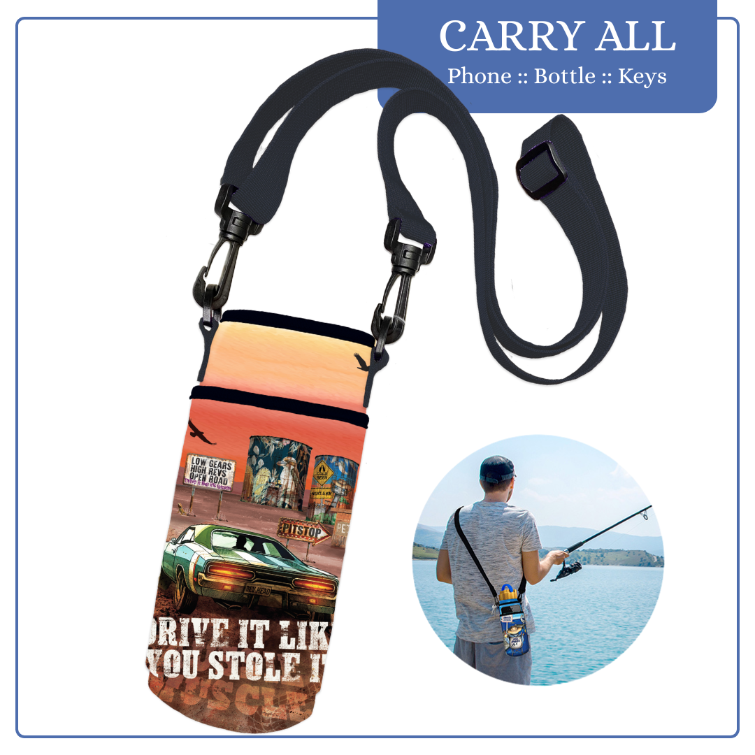 Water Bottle & Phone Carry All - Aussie Muscle