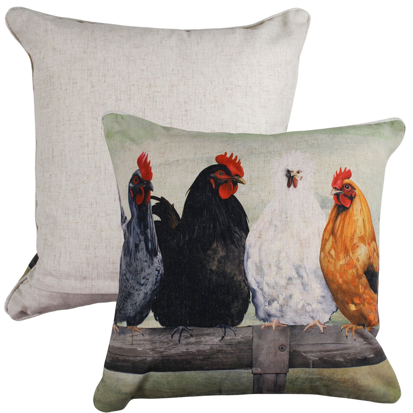 Cluck Comfort Linen Cushion (50cm)