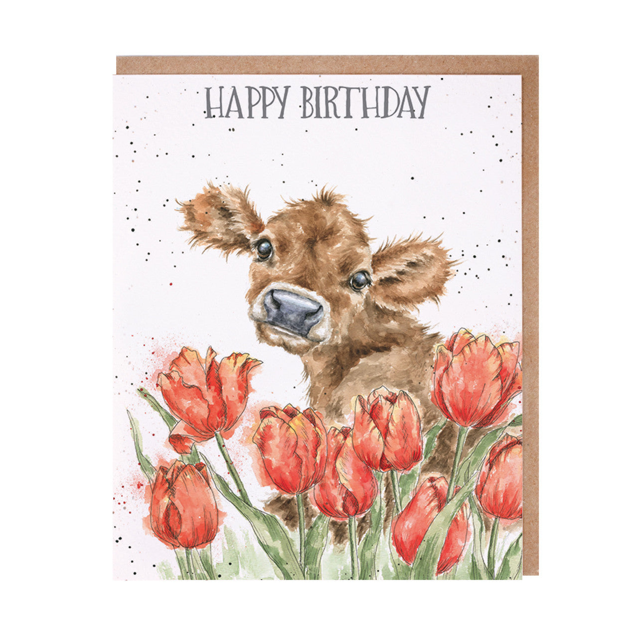 Wrendale Designs Card - Happy Birthday (Bessie Cow)