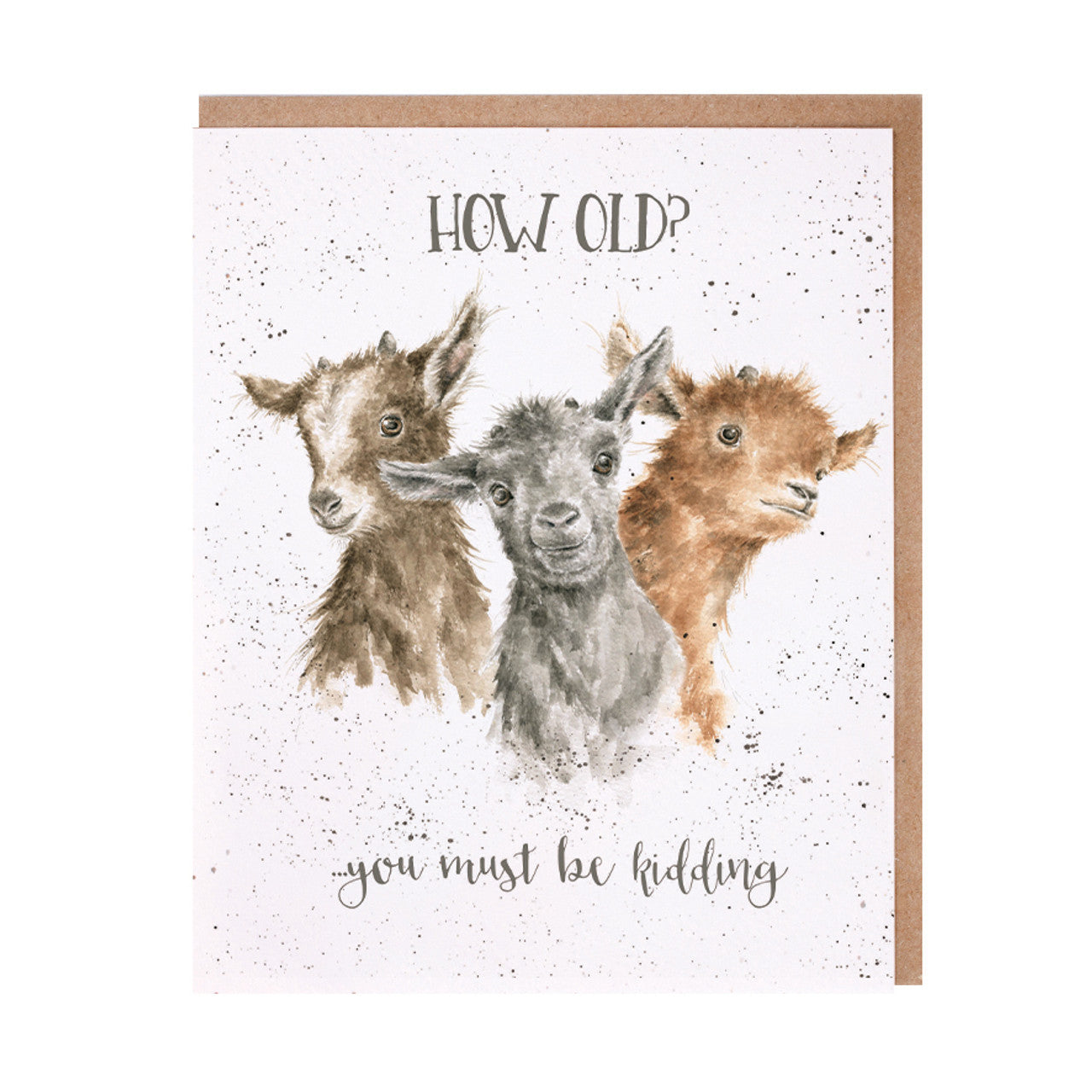 Wrendale Designs Card - How Old? (Baby Goats)