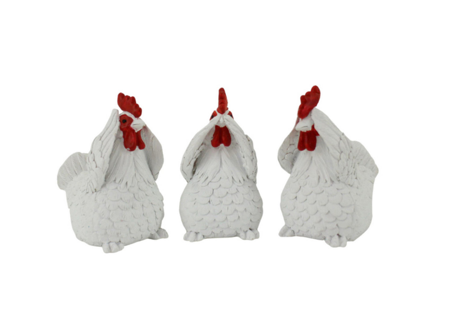 See, Hear, Speak No Evil Hens (Set of 3)