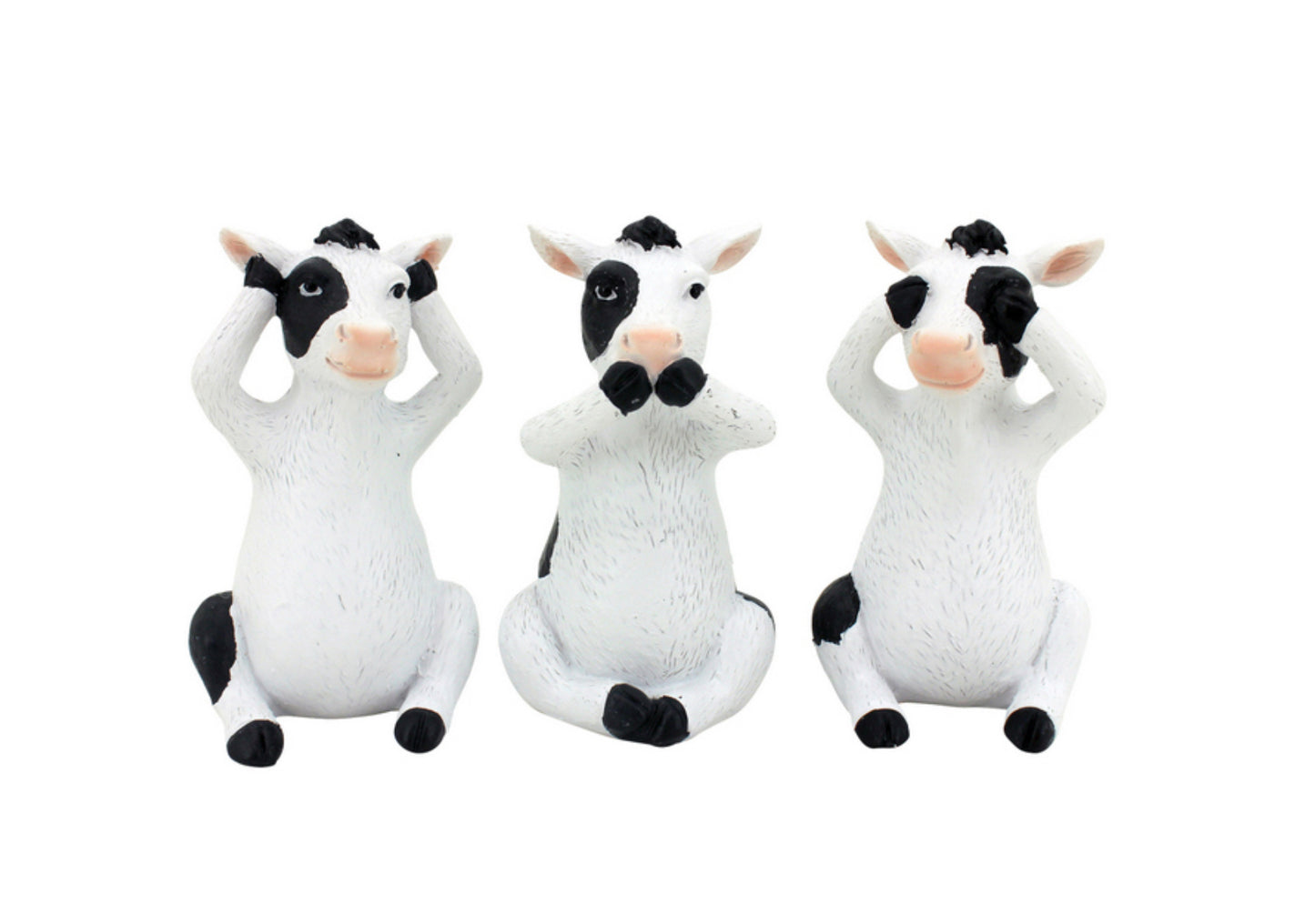 See, Hear, Speak No Evil Cows (Set of 3)