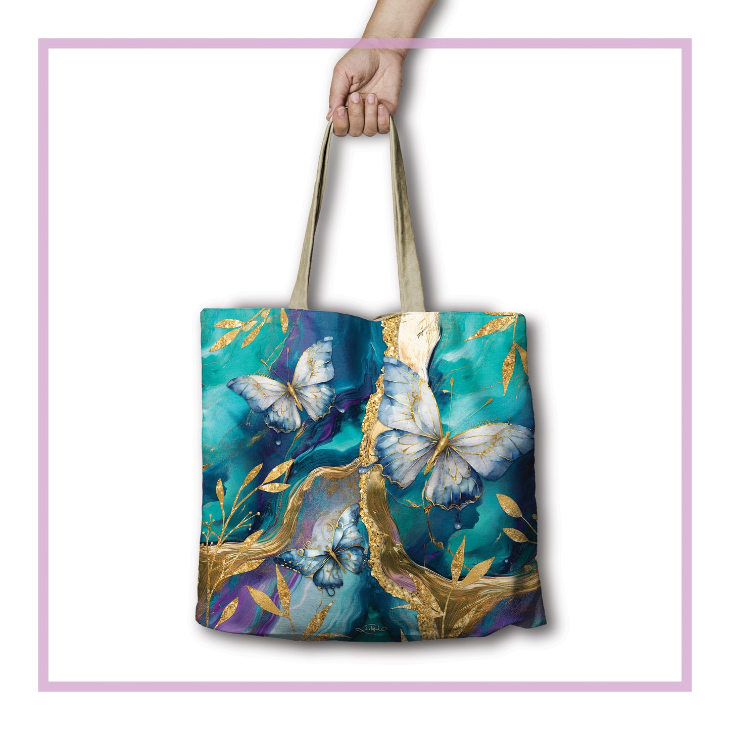 Reusable Shopping Bag - Tranquil Butterflies
