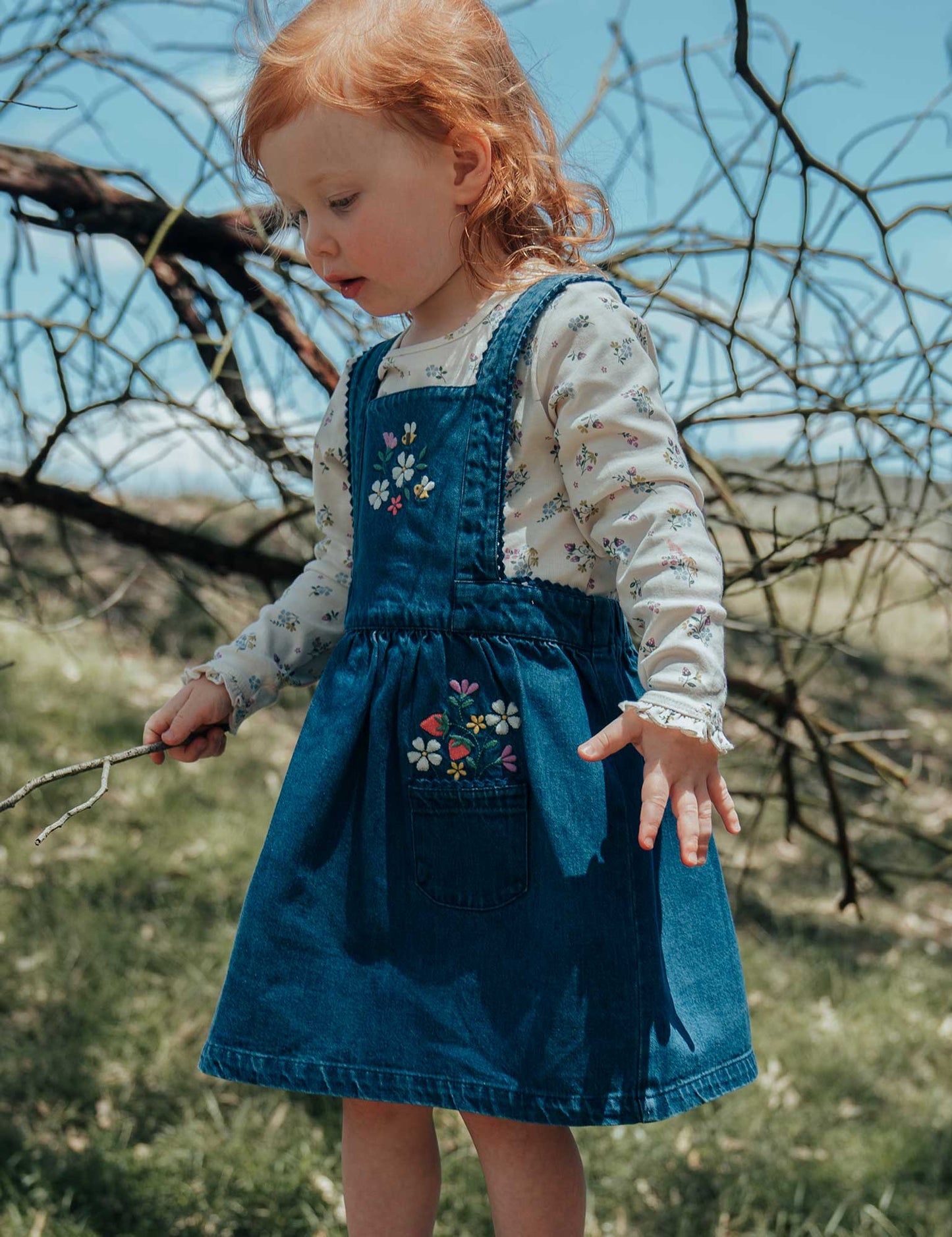 Strawberry Embroidered Pinnie