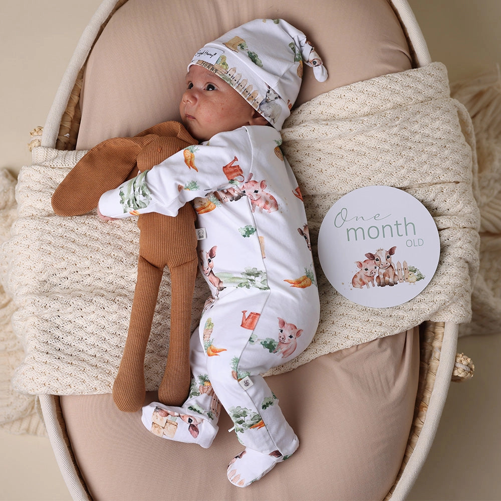 Farm Organic Snuggle Zip Footie