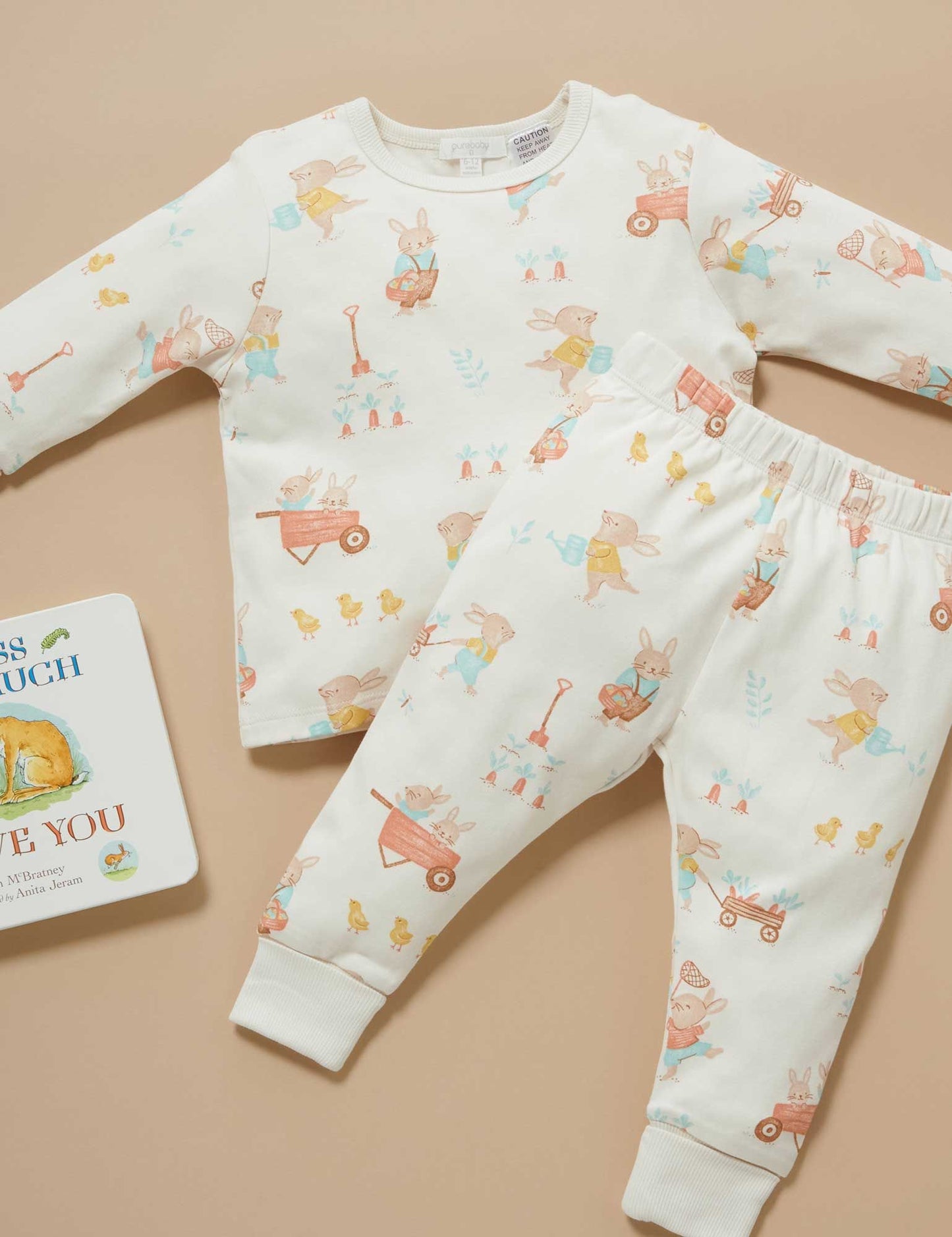 Garden Bunnies Long Sleeve Printed PJ Set
