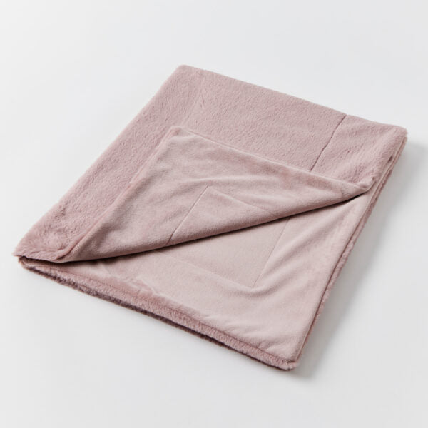 Inka Faux Fur Baby Blanket – Mauve