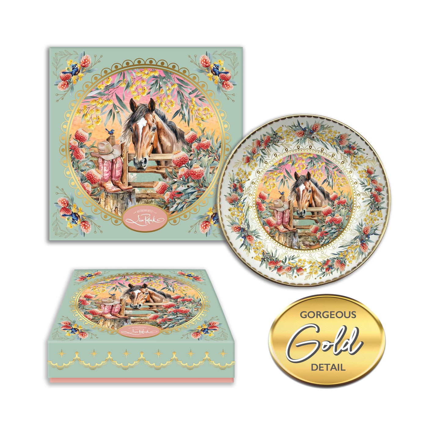 Ceramic Trinket Dish - Country Dusk
