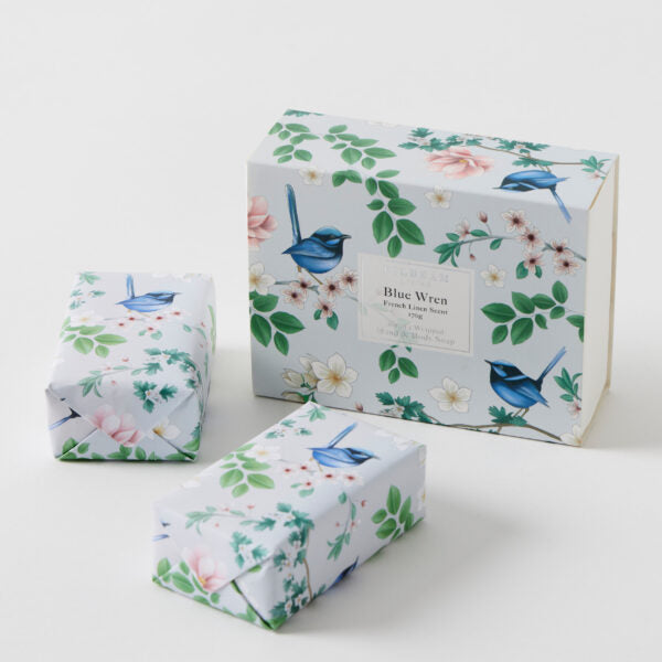 Blue Wren Scented Soap - Set of 2 (Fresh Linen Scent)