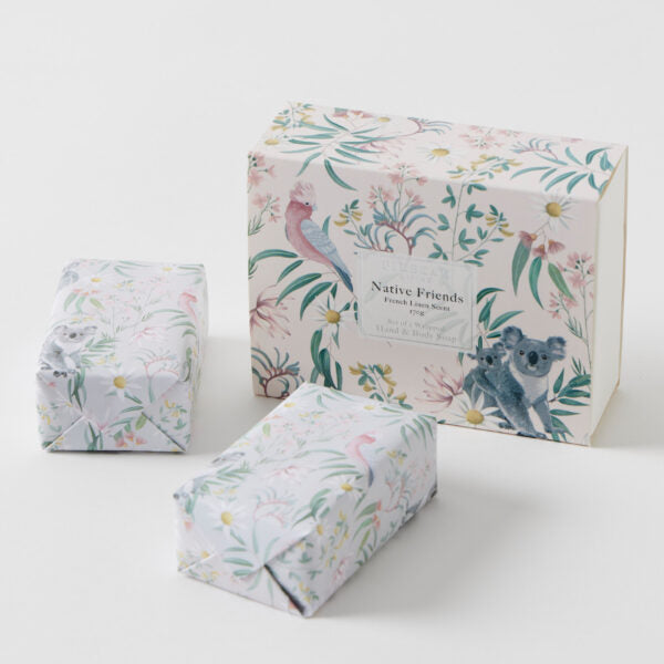 Native Friends Scented Soap - Set of 2 (Fresh Linen Scent)