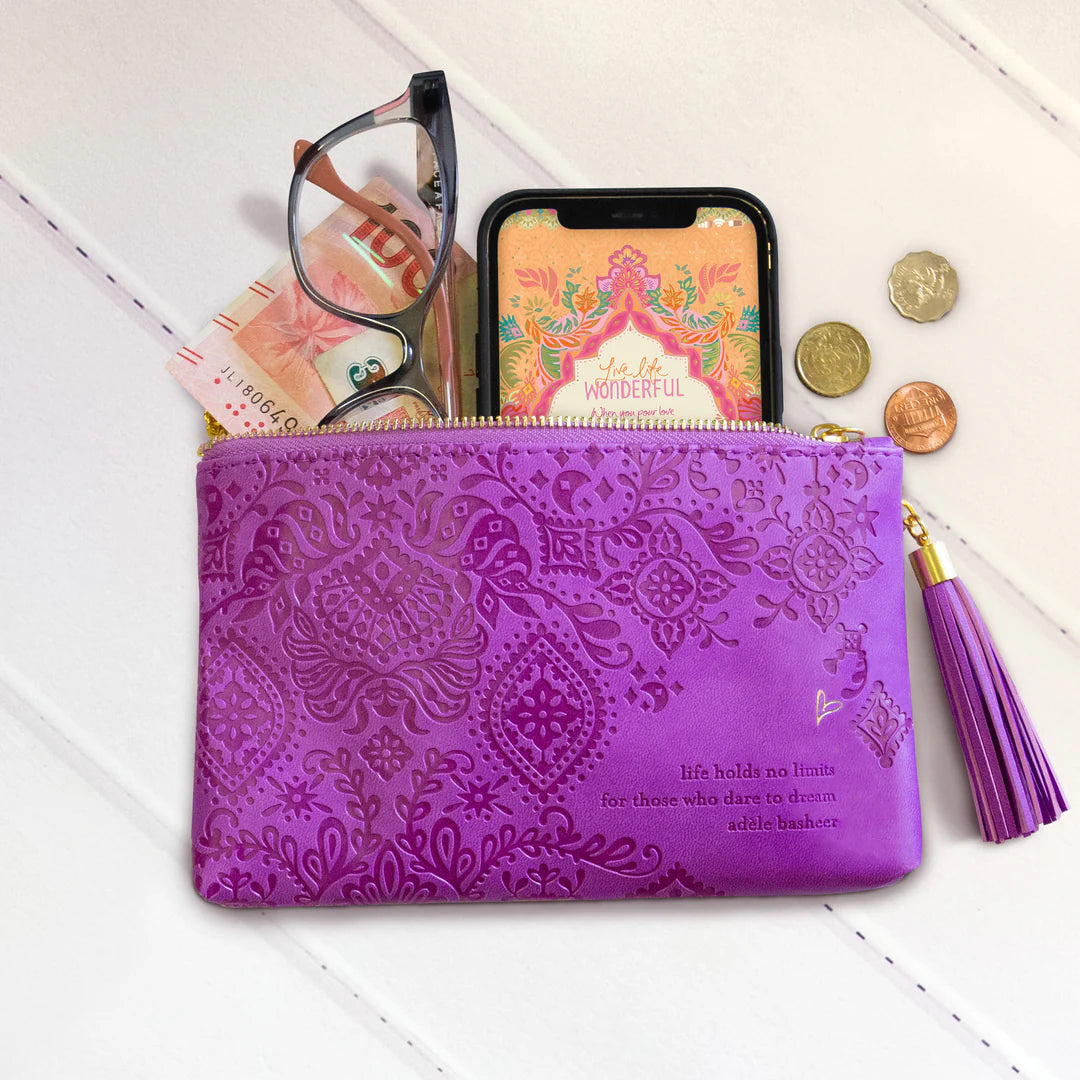 Faux Leather Coin Purse - Berry Bliss