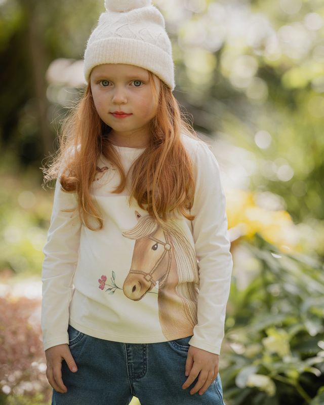 Winnie Pony Organic Long Sleeve Tee