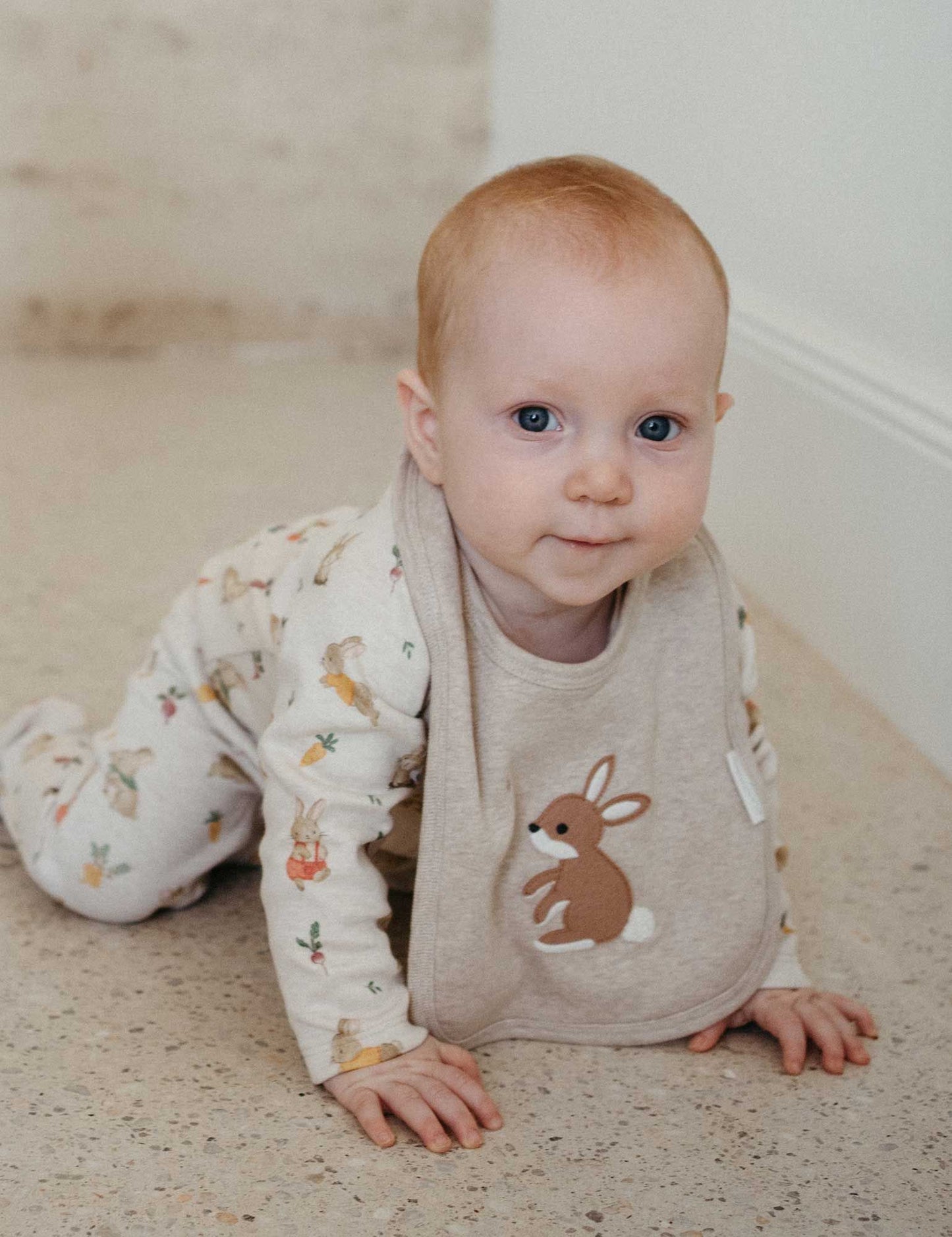 Bunny Printed Thick Zip Growsuit