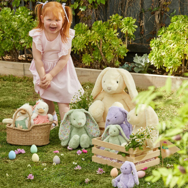 Floral Lilac Pink Bunny