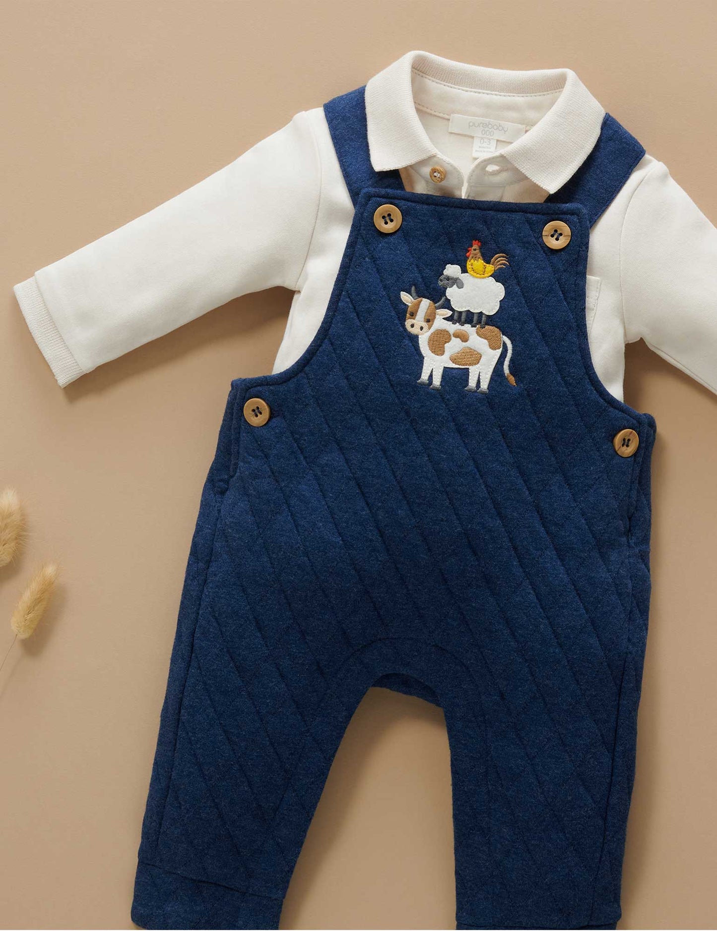 Farm Animals Quilted Overall