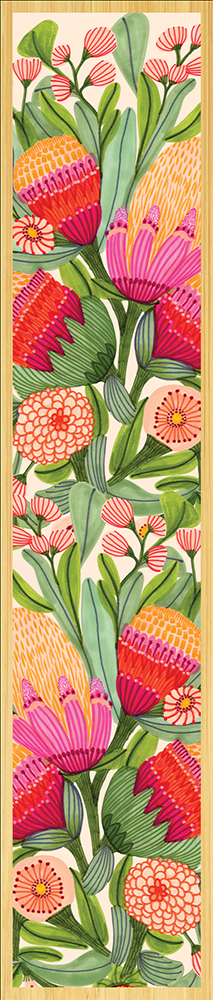 Wooden Bookmark - Protea & Gum Blossom