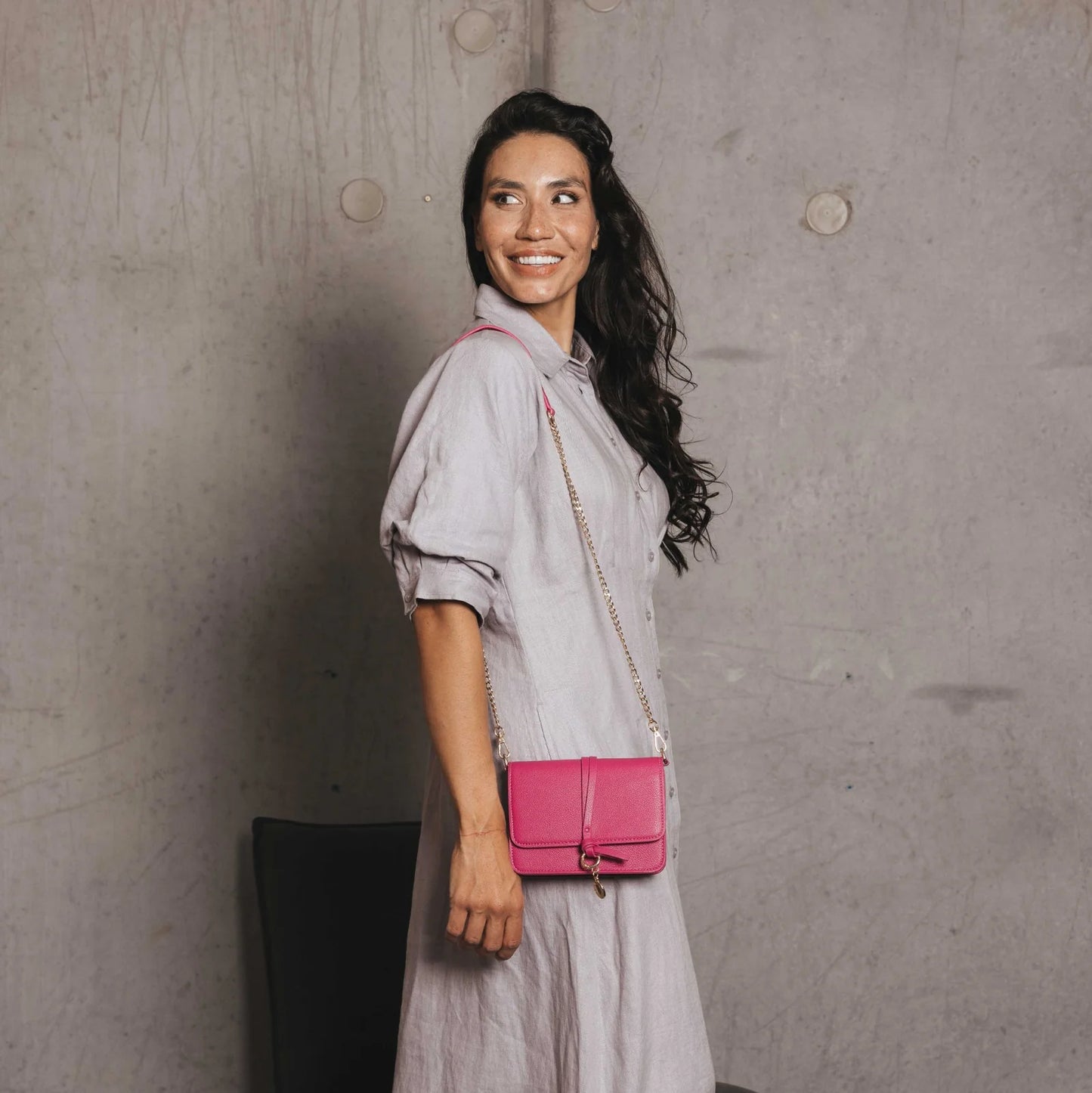 Gigi Magenta Crossbody Bag
