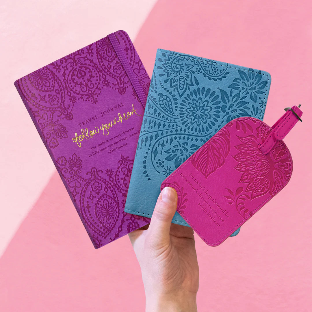 Faux Leather Passport Wallet - Denim Days
