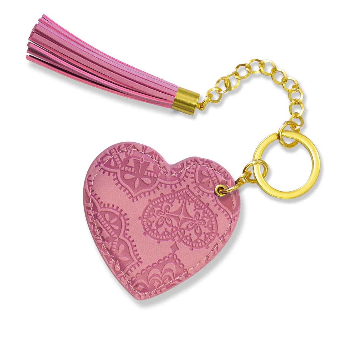 Faux Leather Key Chain - Moonlit Mauve