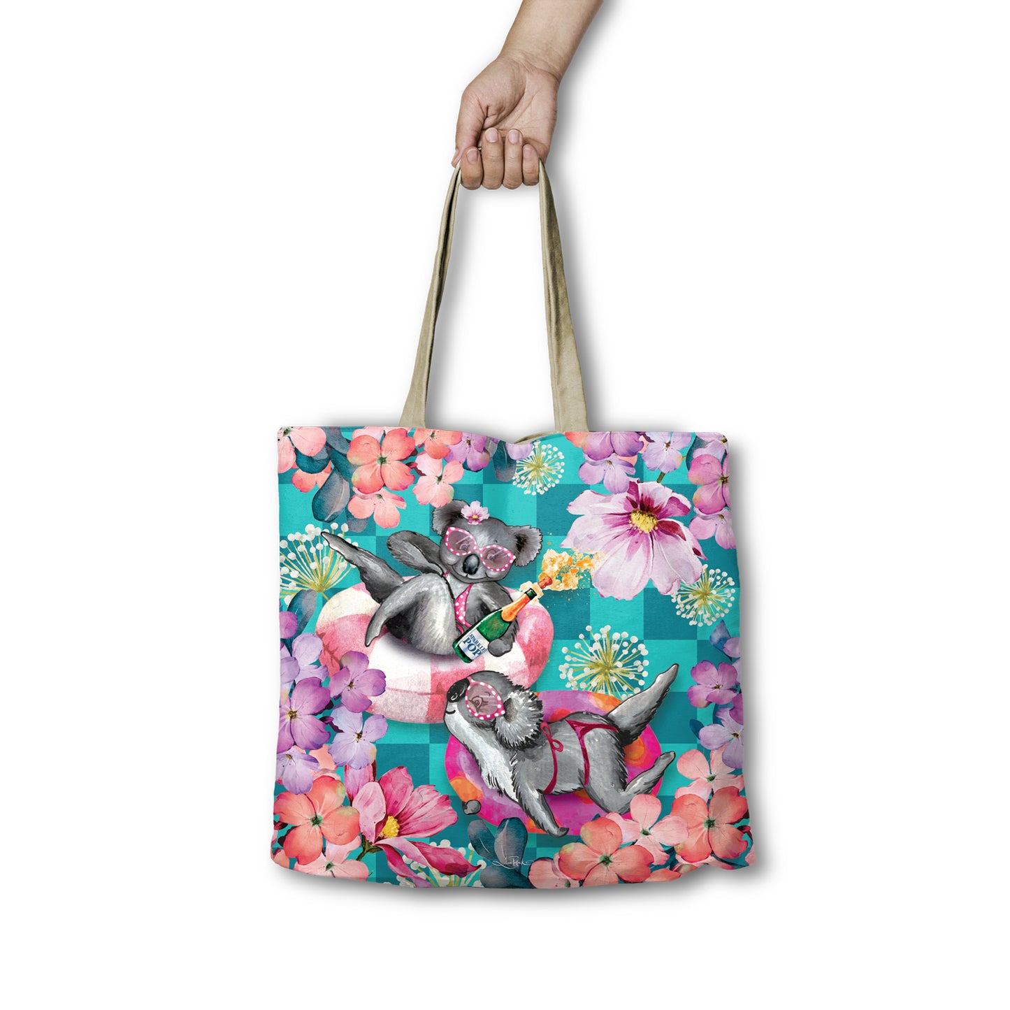 Reusable Shopping Bag - Koala Pool Party