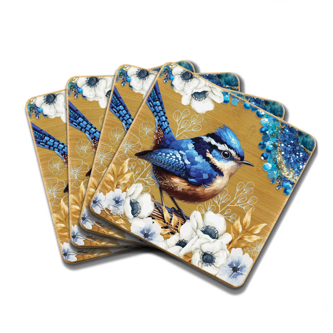 Bamboo Coasters Set of 4 - Cheeky Wrens