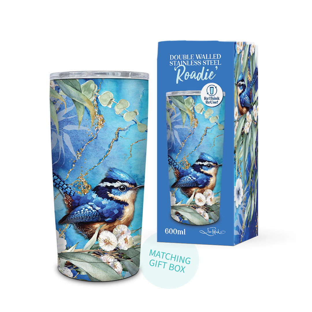Double Walled Stainless Steel ‘Roadie’ Travel Mug (600ml) - Cheeky Wrens
