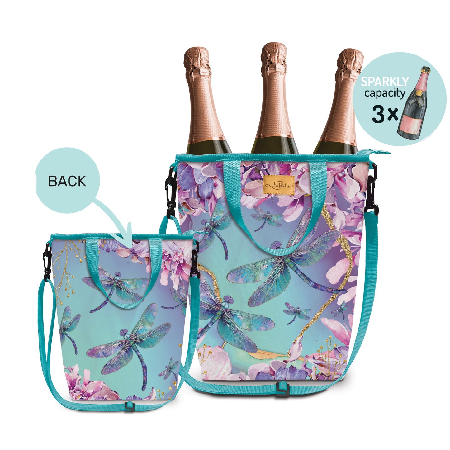 Champagne Cooler Bag - Delightful Dragonflies