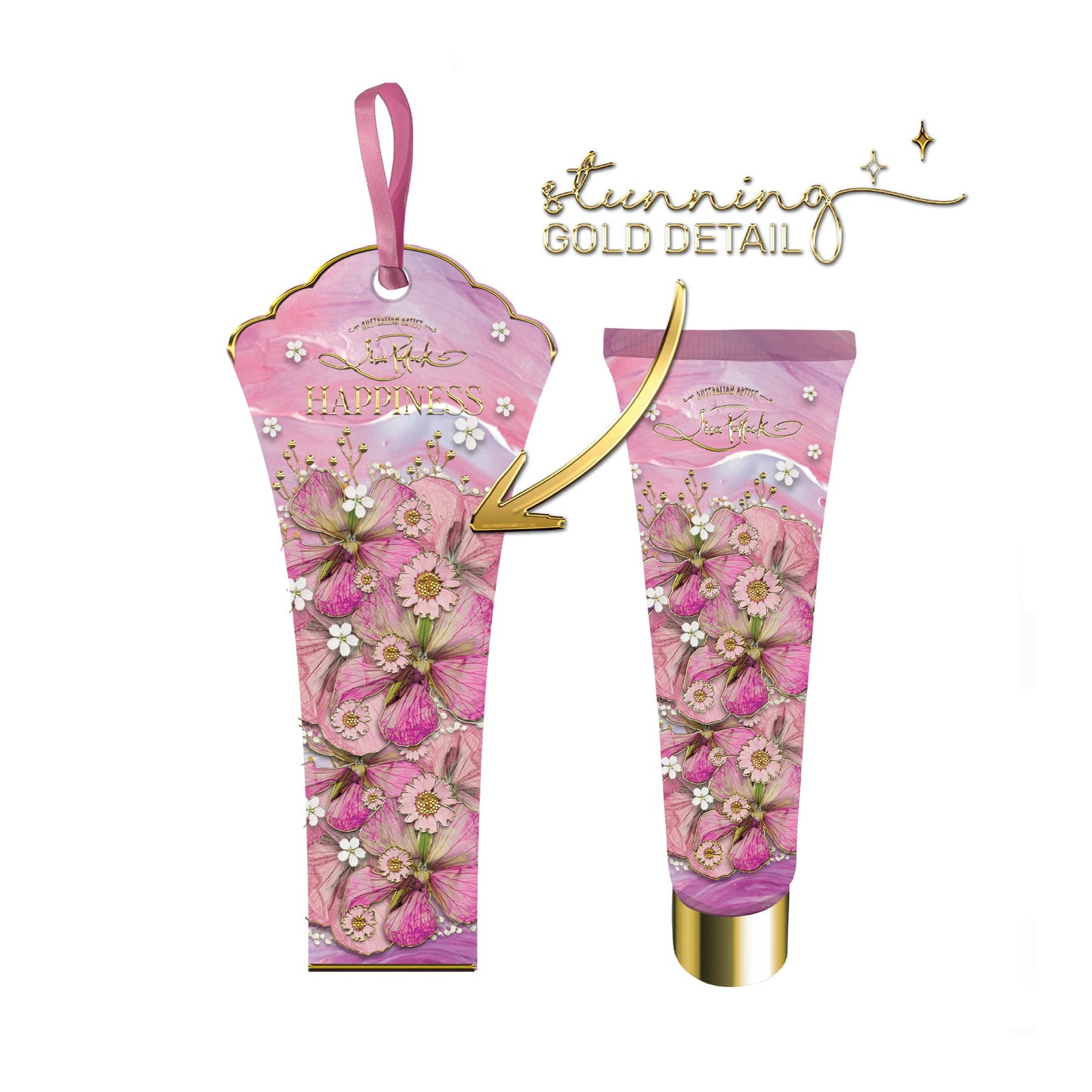 Mini Hand Cream in Gift Box - Happiness (Pressed Petals)
