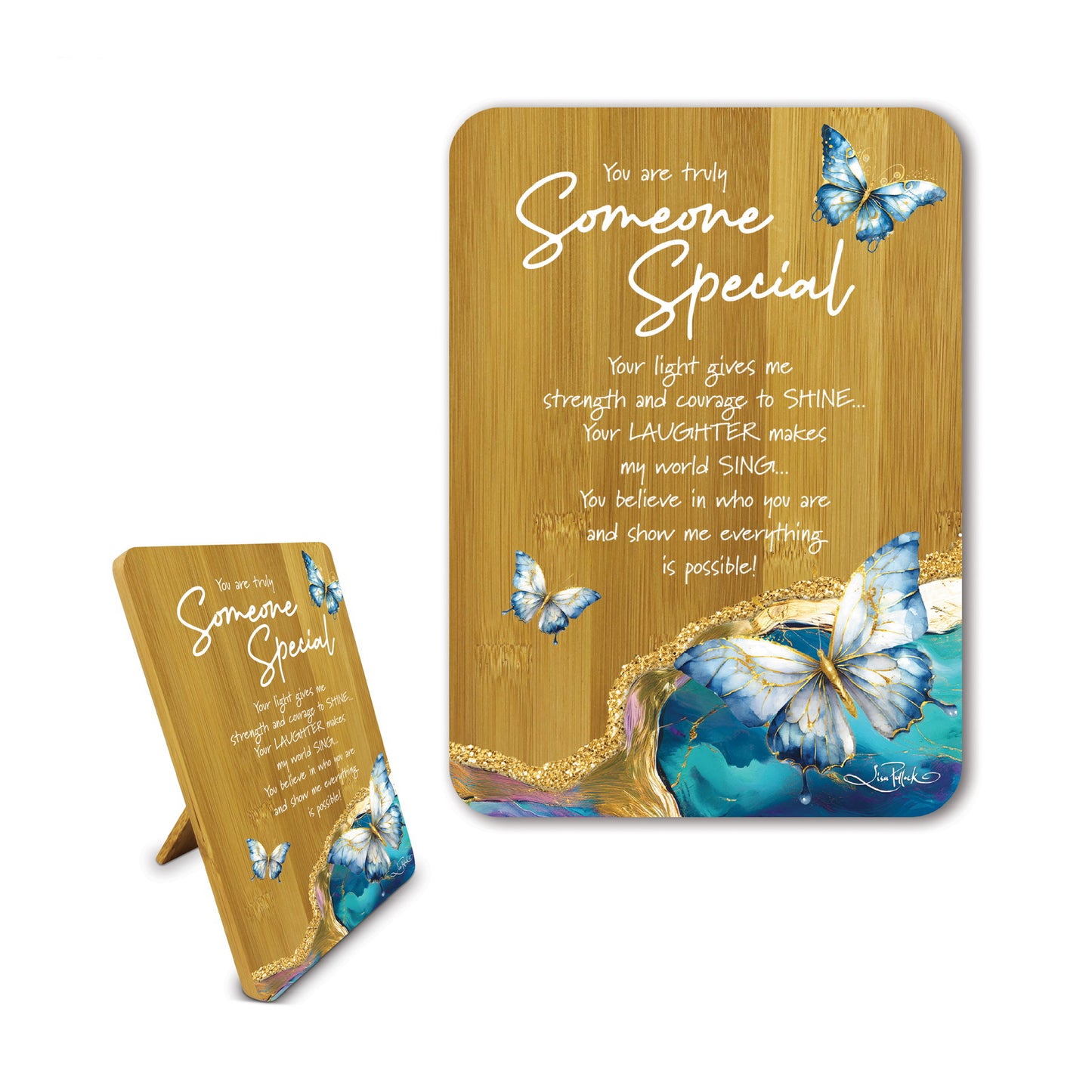 Bamboo Affirmation Plaque - Someone Special (Tranquil Butterflies)