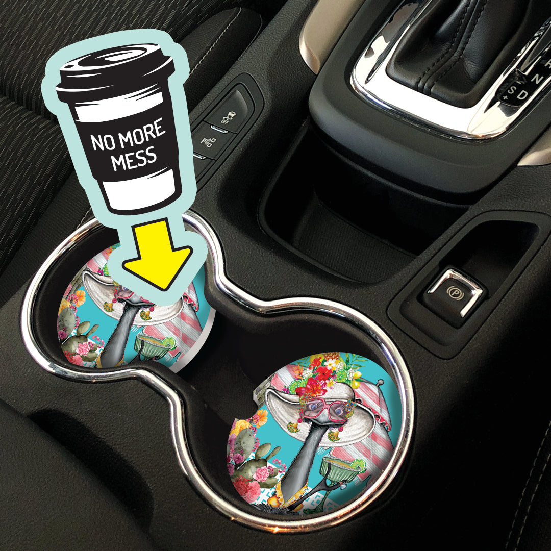 Ceramic Absorbent Car Coaster - Priscilla